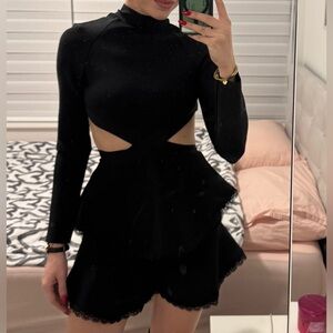 Elegant Black Cutout Dress